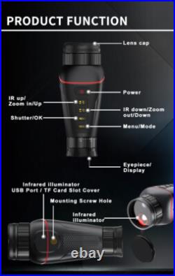 NV4300 36MP 4K Handheld Night Vision Infrared Monocular Night Vision 8X Zoom ot2
