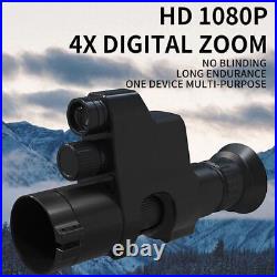 NV4AS 1080P 4X Zoom Telescope Sight Monocular Hunting Night Vision Scope Camer