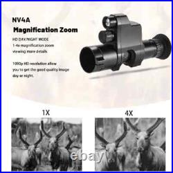 NV4A 300M Digital IR Night Vision Scope Sight 4XZoom 1080P Telescope for Hunting
