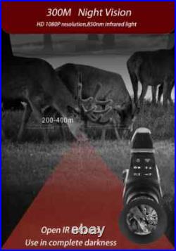 NV4A 300M Digital IR Night Vision Scope Sight 4XZoom 1080P Telescope for Hunting