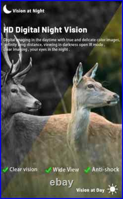 NV4A HD Infrared Night Vision Monocular-4X Zoom Digital Scope for Night Hunting