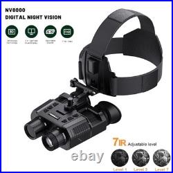 NV8000 3D HD 1080P 4K Night Vision Infrared Binoculars Goggles Head Mounted