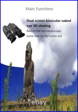 NV8000 3D Night Vision 850nm Zoom Binoculars Infrared Digital Head Mount Goggles