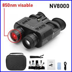 NV8000 3D Night Vision Binoculars Goggles 1080P Head Mount Infrared Night Vision