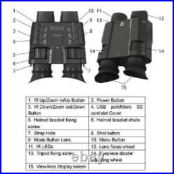 NV8000 3D Night Vision Binoculars Goggles 1080P Head Mount Infrared Night Vision NV8000 3D Night Vision Binoculars Goggles 1080P Head Mount Infrared Night Vision