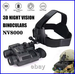 NV8000 4K Night Vision Goggles 8X Digital Zoom Infrared Head Mounted Binoculars