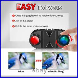 NV8160 Infrared Night Vision Binoculars 8X Zoom 4K 3D Head Mounted Goggles +32CB