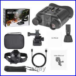 NV8160 Infrared Night Vision Binoculars 8X Zoom 4K 3D Head Mounted Goggles +32CB