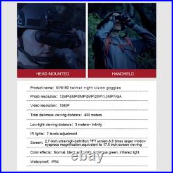 NV8160 Night Vision 8X Binocular for Hunting Infrared Digital Head Mount Goggles NV8160 Night Vision 8X Binocular for Hunting Infrared Digital Head Mount Goggles