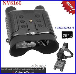 NV8160 Night Vision 8X Binoculars Infrared Digital Head Mount For Hunting +32GB