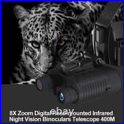 NV8160 Night Vision Binocular Head Mount Goggles Infrared Digital Monoculars