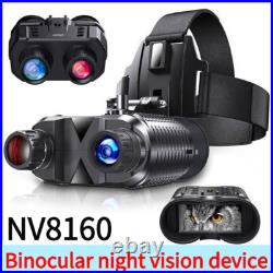 NV8160 Night Vision Goggles Binoculars IR Head Mounted Hunting Rechargeable 12MP