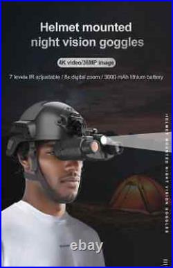 NV8161 4K Helmet Mounted Night Vision Binoculars 36MP Hunting Infrared Goggles NV8161 4K Helmet Mounted Night Vision Binoculars 36MP Hunting Infrared Goggles