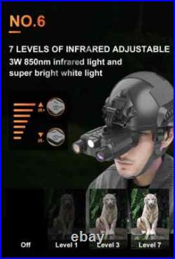 NV8161 4K Helmet Mounted Night Vision Binoculars 36MP Hunting Infrared Goggles NV8161 4K Helmet Mounted Night Vision Binoculars 36MP Hunting Infrared Goggles