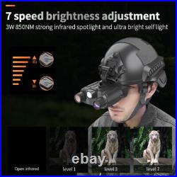 NV8161 8X Zoom IR/white Light Night Vision Binoculars Head-mounted 4K Telescope