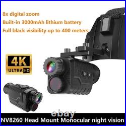 NV8260 Head-mounted Night Vision Device Built-in Battery 36MP Photo 4K Video