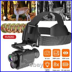 NV8260 Helmet Goggles IR Night Vision Binoculars IR Hunting Photography Record