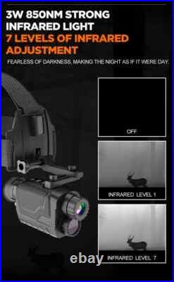 NV8260 Helmet Goggles IR Night Vision Binoculars IR Hunting Photography Record