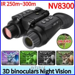 NV8300 Infrared Night Vision Binoculars 4K 3D Goggles 8X Digital Zoom Telescope