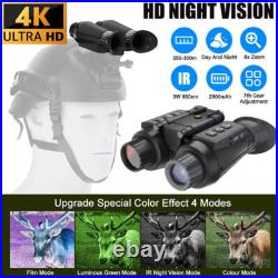 NV8300 Night Vision Binoculars 3D 1080P 4K 8X Zoom Infrared Head Mounted Goggles