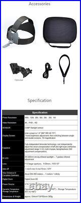 NV8300 Night Vision Binoculars 3D 1080P 4K 8X Zoom Infrared Head Mounted Goggles