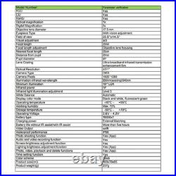 NVG10 Helmet Goggle Head Monocular 1080P WiFi Hunting Night Vision Device 3xZoom