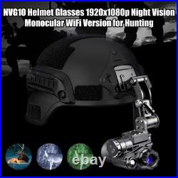 NVG10 Monocular Night Vision Goggles 1080P WiFi for Hunting Observation Helmet