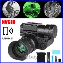 NVG10 Monocular Night Vision Goggles 1080P WiFi with Battery for Hunting Helmet