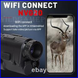 NVG20 Infrared 1920x1080p Night Vision Goggles Monocular WiFi gen2 Hunting NVG20