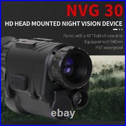 NVG30+Helmet Night Vision Monocular Wide View 40° 940nm IR WIFI Digital Starligh