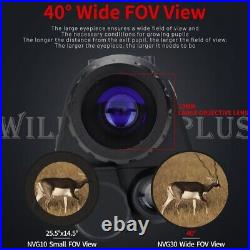 NVG30+Helmet Night Vision Monocular Wide View 40° 940nm IR WIFI Digital Starligh