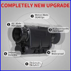 NVG30+Helmet Night Vision Monocular Wide View 40° 940nm IR WIFI Digital Starligh