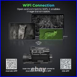 NVG30 Helmet Night Vision Monocular Wide View 40° 940nm IR WIFI Digital Starligh