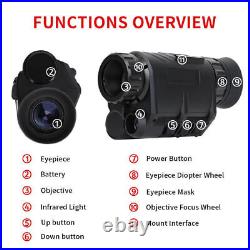 NVG30 Infrared 1920x1080p Night Vision Goggles Monocular WiFi Hunting NVG10 NEW NVG30 Infrared 1920x1080p Night Vision Goggles Monocular WiFi Hunting NVG10 NEW