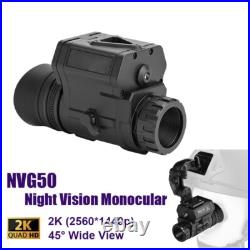 NVG50 Night Vision Monocular Goggles 2K 45° Wide View WiFi Infrared 940nm IPX7 NVG50 Night Vision Monocular Goggles 2K 45° Wide View WiFi Infrared 940nm IPX7