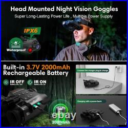 New 3D Night Vision Goggles Infrared Digital Binoculars for Hunting Head Mounted