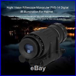 New Night Vision Riflescope Monocular PVS-14 Digital IR Illumination For Helmet