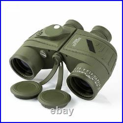 New Waterproof Outdoor BAK4 Prism 10X50 Binoculars Glimmer Rangefinder Compass