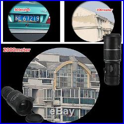 Night Vision 16x52 HD Optical Monocular Outdoor Hunting Camping Hiking Telescope