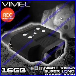Night Vision Binocular 16GB Monocular Game Camera Recorder Goggles Digital NV