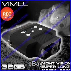 Night Vision Binocular 32GB Monocular Game Camera Recorder Goggles Digital NV