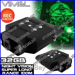 Night Vision Binocular Monocular Digital Camera Goggles Hunting NV Security 32G
