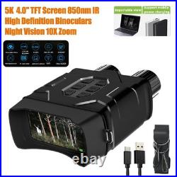 Night Vision Binoculars 10X Zoom 850nm Infrared Hunting Telescope IR Camera