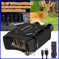 Night Vision Binoculars 10X Zoom 850nm Infrared Hunting Telescope IR Camera