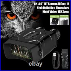 Night Vision Binoculars 10X Zoom 850nm Infrared Hunting Telescope IR Camera