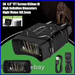 Night Vision Binoculars 10X Zoom 850nm Infrared Hunting Telescope IR Camera