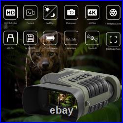 Night Vision Binoculars, 4K Night Vision Goggles 1315FT 10X Optical Zoom 8X D