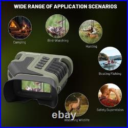 Night Vision Binoculars, 4K Night Vision Goggles 1315FT 10X Optical Zoom 8X D