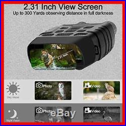 Night Vision Binoculars 720P HD Digital Infrared Hunting Binocular 300 Yards IR