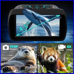 Night Vision Binoculars for Adults & Kids 4.5'' Screen Infrared Night Grey